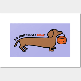 Dachshund Halloween trick or treat Posters and Art